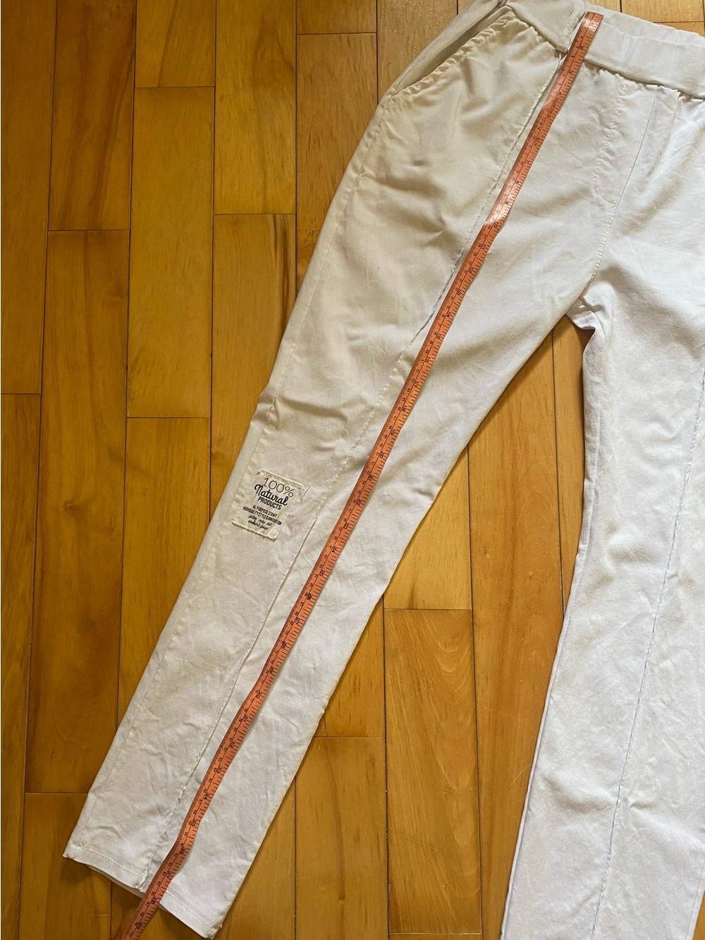 Made in Italy White Stretch Straight-Leg Pants - Picture 8 of 13